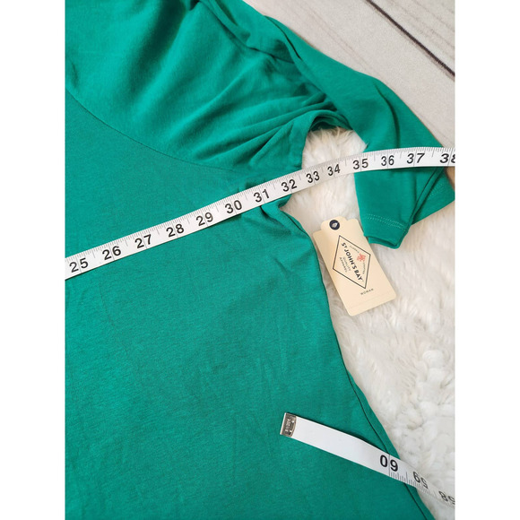 ST John's Bay Women's Green Cotton Stretch V-Neck 3/4 Sleeve T Shirt Size 5X NWT - Picture 5 of 6
